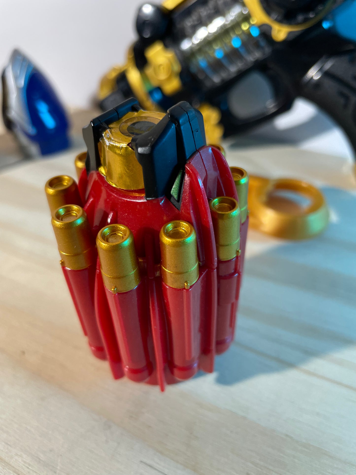 DX TENSOU SENTAI GOSEIGER GOSEI BLASTER & GOSE + VULCAN HEADDER - Power Rangers