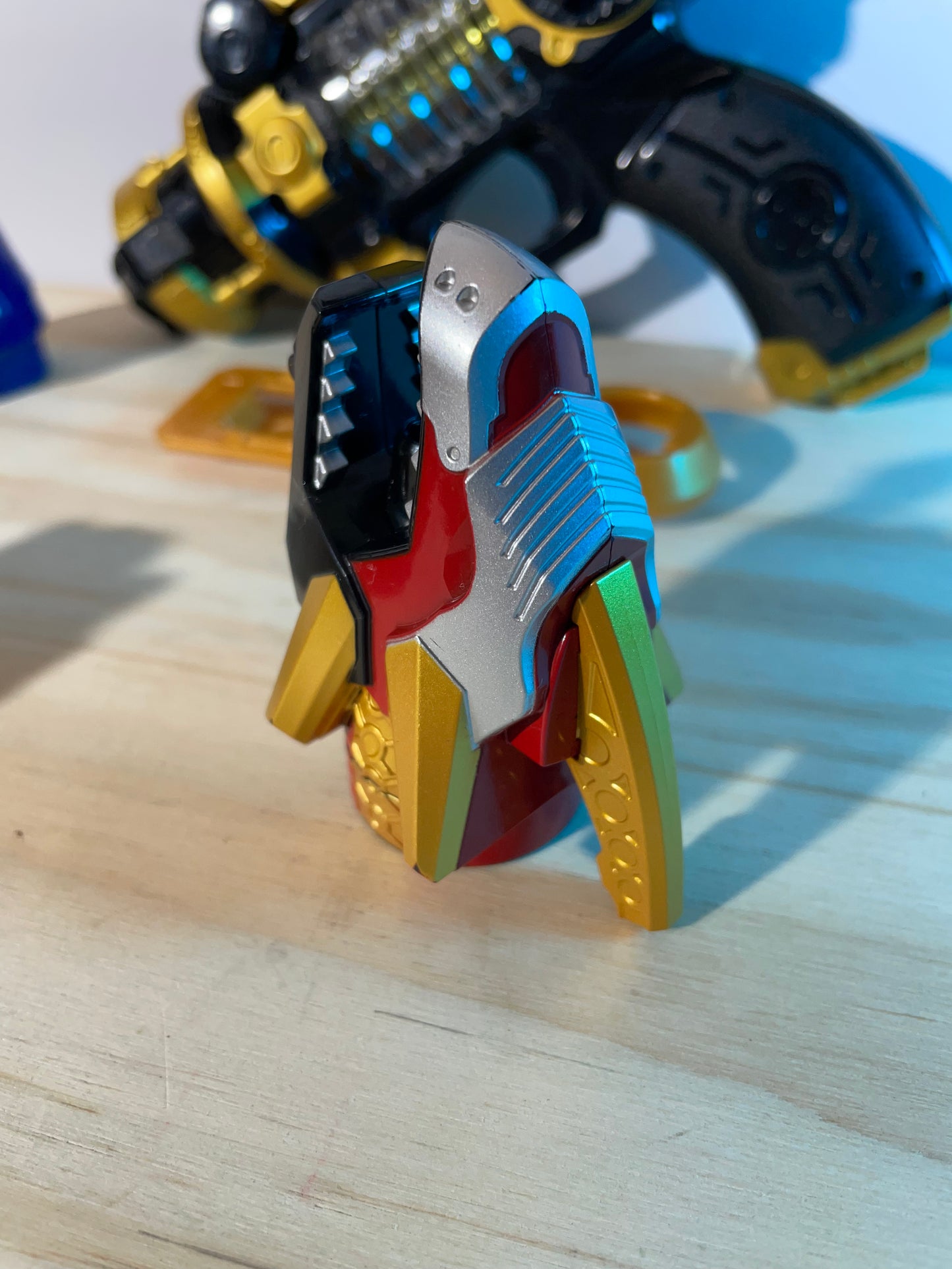 DX TENSOU SENTAI GOSEIGER GOSEI BLASTER & GOSE + VULCAN HEADDER - Power Rangers