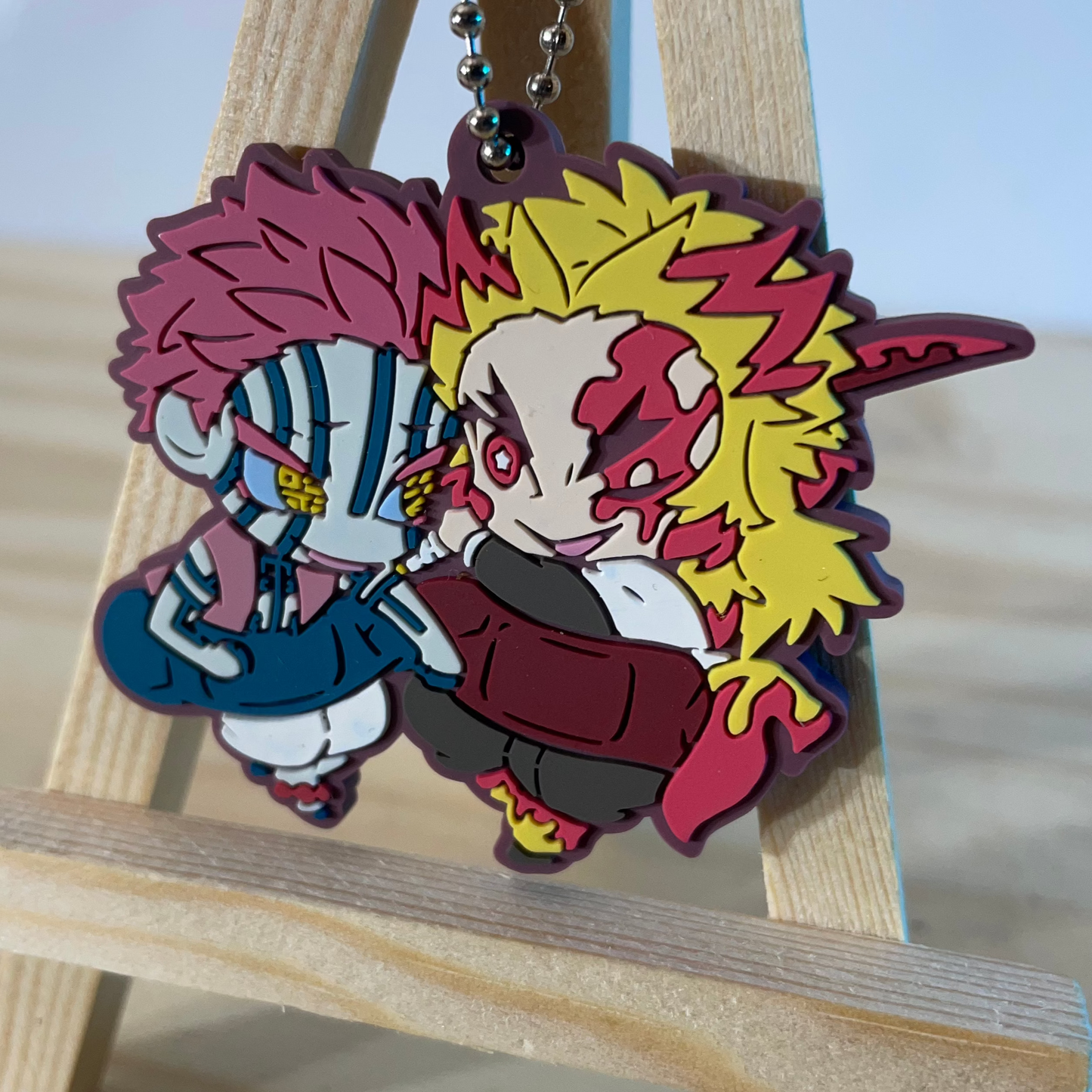 KYOJURO RENGOKU & AKAZA - Rubber Keychain - Demon Slayer / Kimetsu No Yaiba