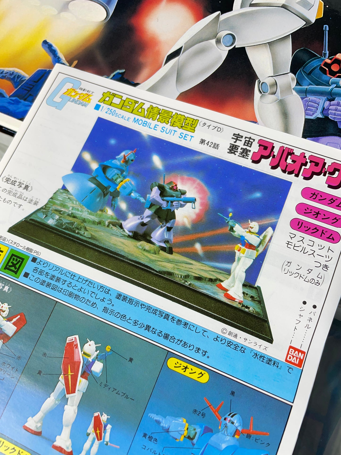 GUNDAM DIORAMA - Type D - 1/250 Scale - Old Model Kit Gunpla - Mobile Suit Gundam