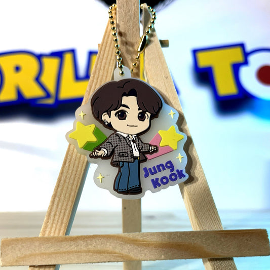 JUNG COOK - Tiny Tan - Rubber Keychain - Kpop - BTS